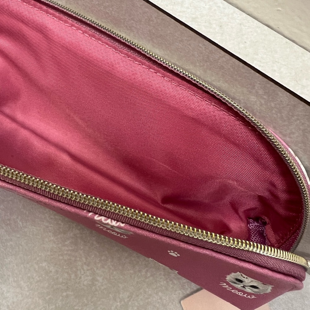 Paul & Joe Pink Kawaii Cat Pencil Make-up Case New - Picture 4 of 7